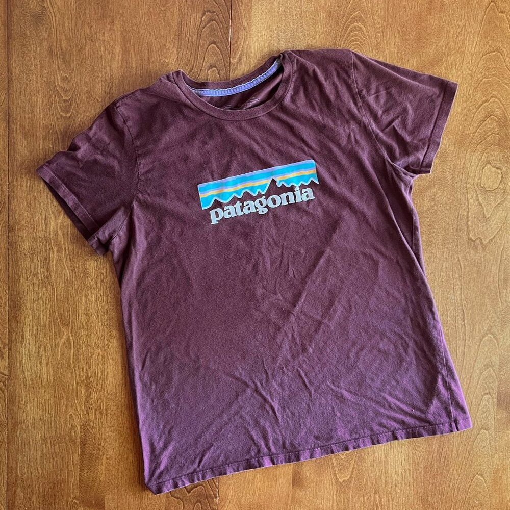 Patagonia maroon pastel graphic tee M